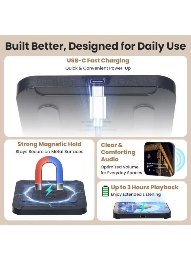 Islamic Fridge Quran Speaker – Surah & Zikr Playback, USB-C Charging | Ramadan & Eid Gift - Image 3